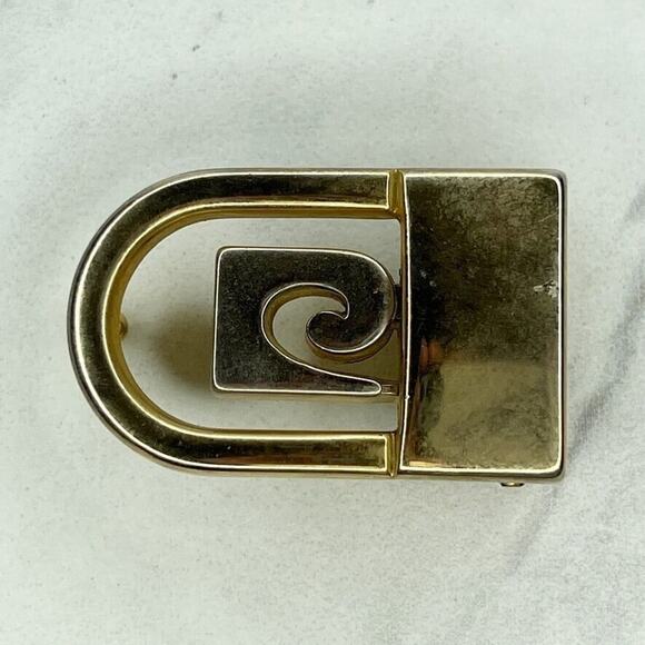 Silver and Gold Tone Clamp Style Simple Basic Belt Buckle - Picture 1 of 8